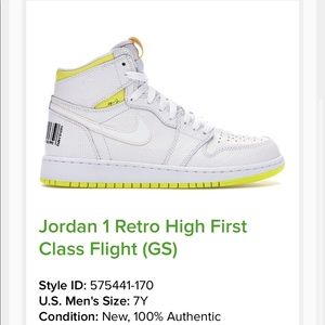 Jordan 1 Retro High First Class Flight
